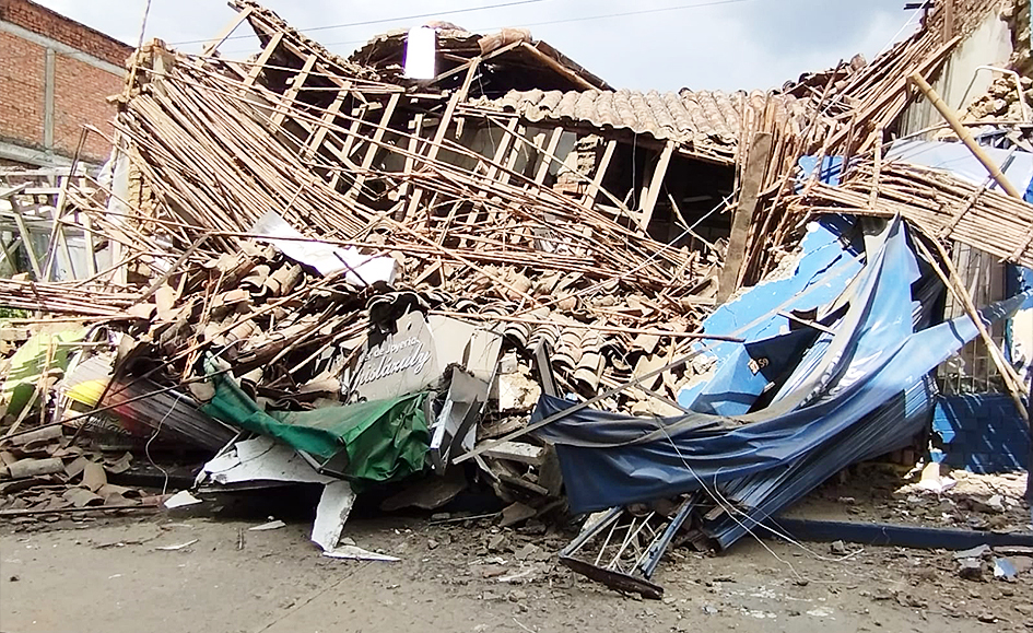 Se derrumbó casa en el centro de Tuluá