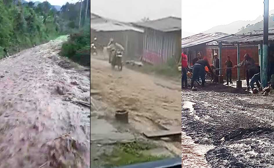 Fuerte aguacero se registró en la región de Monteloro