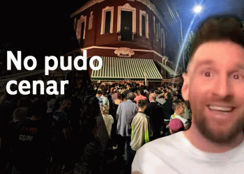 Descontrol total: Messi genera avalancha de hinchas en un restaurante