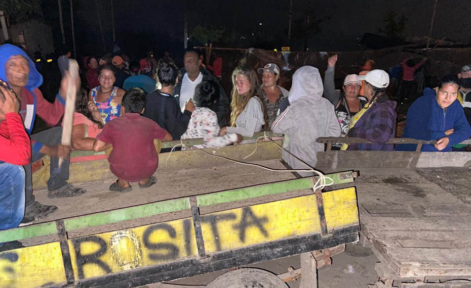 En la balastrera protestan por falta de energía