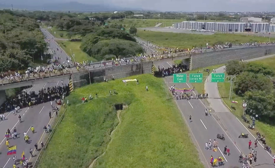 Así se vivió el paro de este 28 de abril en Tuluá y el Valle del Cauca