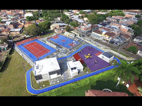 El dron de EL TABLOIDE muestra cómo quedó el parque Sacúdete en el corregimiento de Nariño