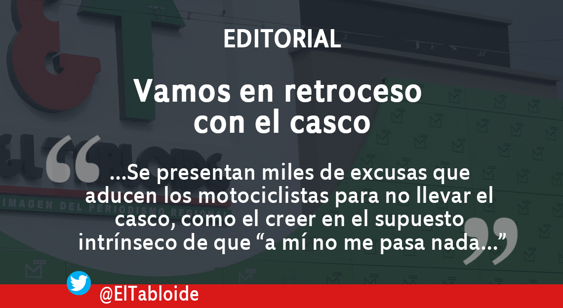 Vamos en retroceso con el casco