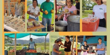 Feria campesina y dela familia; un mercado paracomprar y pasarla en unión