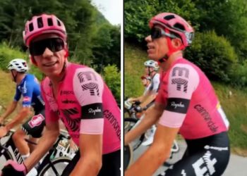 “Corra, corra gono…”: Rigoberto le dice a periodista en Tour de Francia
