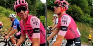 “Corra, corra gono…”: Rigoberto le dice a periodista en Tour de Francia
