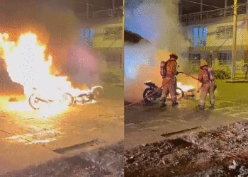 Dos jóvenes heridos y dos motos incineradas es el saldo del ataque en el Alvernia
