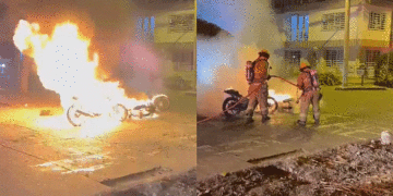 Dos jóvenes heridos y dos motos incineradas es el saldo del ataque en el Alvernia