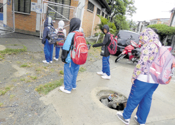 Hueco peligroso en la Santa Cruz