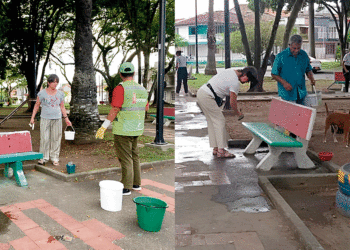 La comunidad se unió para recuperar el parque Vicente Escobar Cruz