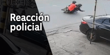 Momentos en que interceptan a los presuntos asesinos de un mecánico en la carrera 30