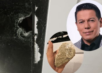 En San Pedro atacan con piedras el bus del cantante de música popular Fernando Burbano