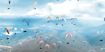 Los mejores exponentes del parapente en Roldanillo