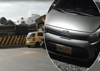 Un cañón y varias granadas contenía vehículo abandonado