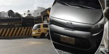 Un cañón y varias granadas contenía vehículo abandonado