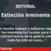 Extinción inminente