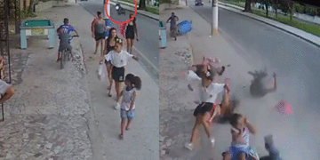 Motociclista atropelló a cinco mujeres mientras hacía piruetas; una de la víctima estaba embarazada