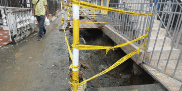 Alto riesgo en el barrio La Campiña; casas se están hundiendo