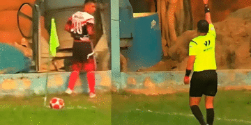¡Insólito!: Expulsan a jugador por hacer «pipí» en pleno partido