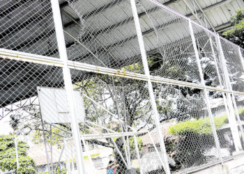 Polideportivo de Nuevo Farfán afectado por el vandalismo