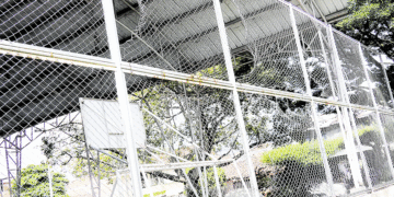 Polideportivo de Nuevo Farfán afectado por el vandalismo