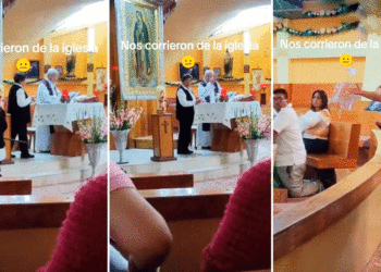 Sacerdote expulsa de la iglesia a madre e hijo por hacer ruido