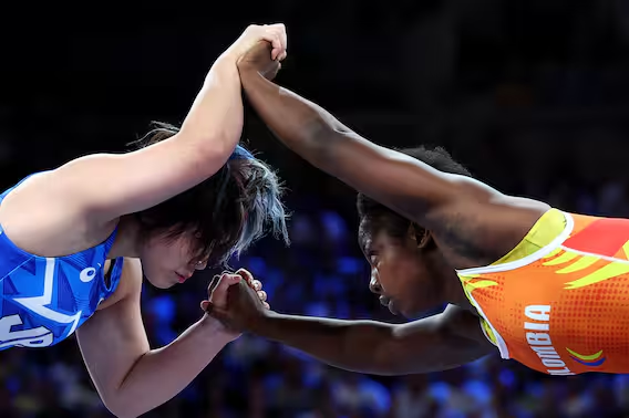 Tatiana Rentería, en una de sus peleas en los Juegos Olímpicos.
Foto: EFE - CHRISTOPHE PETIT TESSON