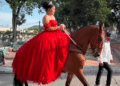 Quinceañera de Argelia llegó a celebrar sus 15 años montada a caballo