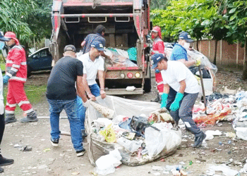 Adelantan labores de recuperación en zona aledaña a clínica Mariángel