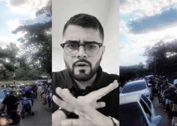 Pesadilla total en el puente de Riofrío; trancón interminable, caos sin fin y autoridades brillando por su ausencia