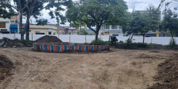 Buga avanza en la recuperación de la glorieta del barrio La Ventura