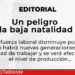 Un peligro la baja natalidad