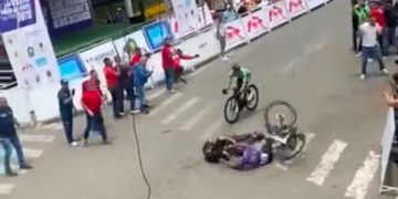 Grave accidente en la llegada de la Vuelta al Valle Sub-23