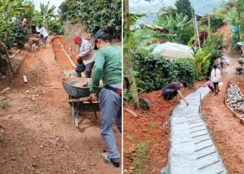 Habitantes del callejón Aguiar en Riofrío se unen para mejorar su vía rural