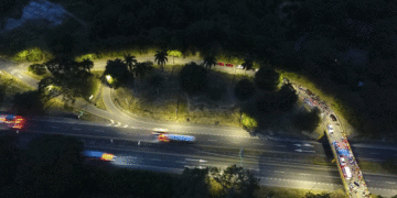 Puente de Todos los Santos ya cuenta con luminarias y monitoreo permanente
