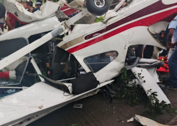 Una avioneta se accidentó en los alrededores del Estadio de Medellín