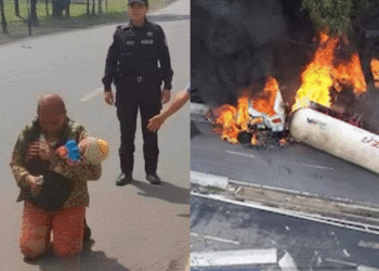 Abuela arriesgó su vida para salvar a su nieta de dos años en fuerte explosión en México