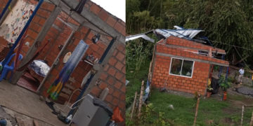 Vendaval destechó varias viviendas en zona rural de Riofrío