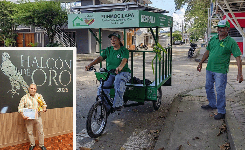 Periodista del Valle es galardonado por innovador proyecto de reciclaje en La Paila