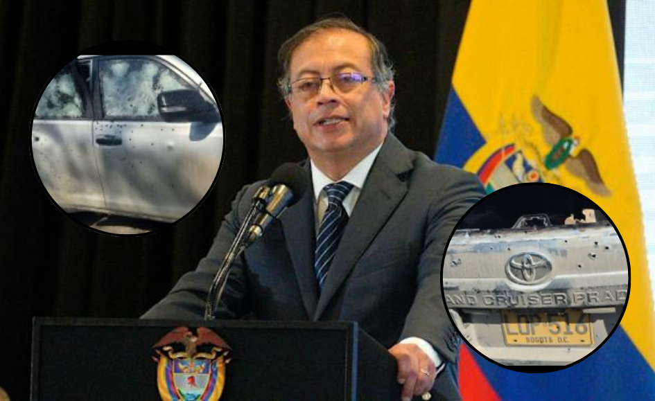 Petro confirma desaparición de vehículo tras atentado al esquema del senador Jairo Castellanos