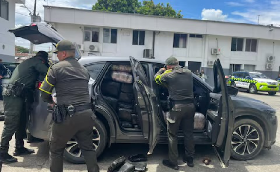 Más de 700 kilos de marihuana fueron incautados en operativo sobre la vía Cali–Andalucía