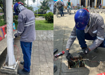 Parques y espacios públicos de Tuluá quedan a oscuras por hurtos de cableado