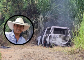 Hallan muerto a reconocido comerciante; su vehículo fue incinerado por los atacantes