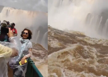 Así se ven las Cataratas del Iguazú con 8,37 millones de litros por segundo