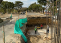 Comienza la construcción de los puentes del intercambiador de la 40