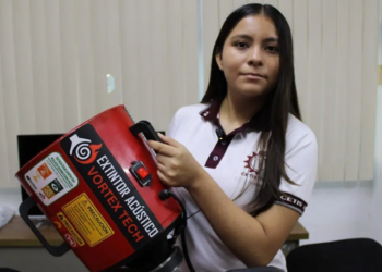 Estudiante creó un extintor sin químicos y que funciona con sonido