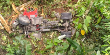 Una maniobra habría terminado con vehículo de carga en un abismo